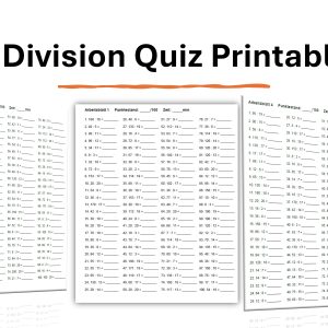 Division Math Practice Sheets for Kids – 60 Printable Worksheets